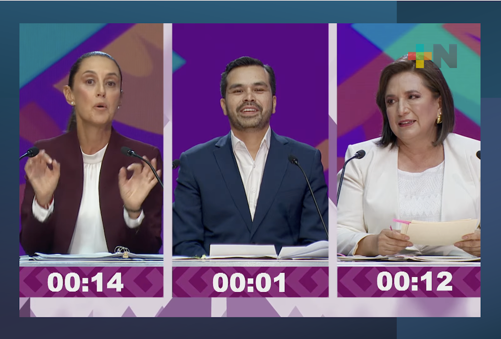 Realiza INE primer debate entre candidatas y candidato a la presidencia de la República